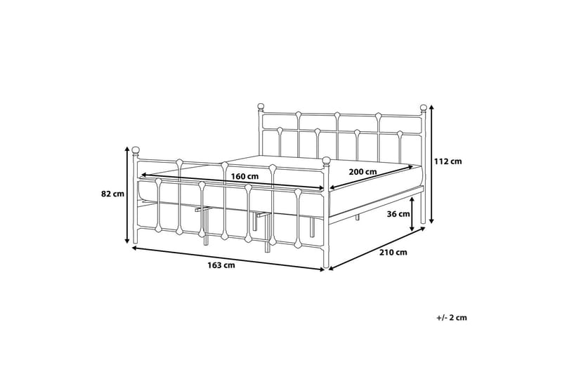 Dobbeltseng Lyn | 160 | 200 cm - Svart - Rammeseng - Dobbeltsenger