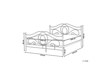 Dobbeltseng Lyra 160 | 200 cm - Hvit - Møbler - Senger - Sengeramme & sengestamme