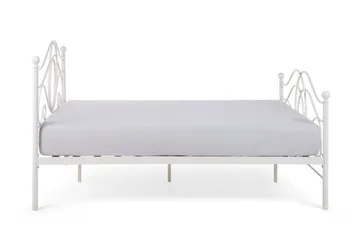 Dobbeltseng Lyra 160 - Hvit - Møbler - Senger - Sengeramme & sengestamme