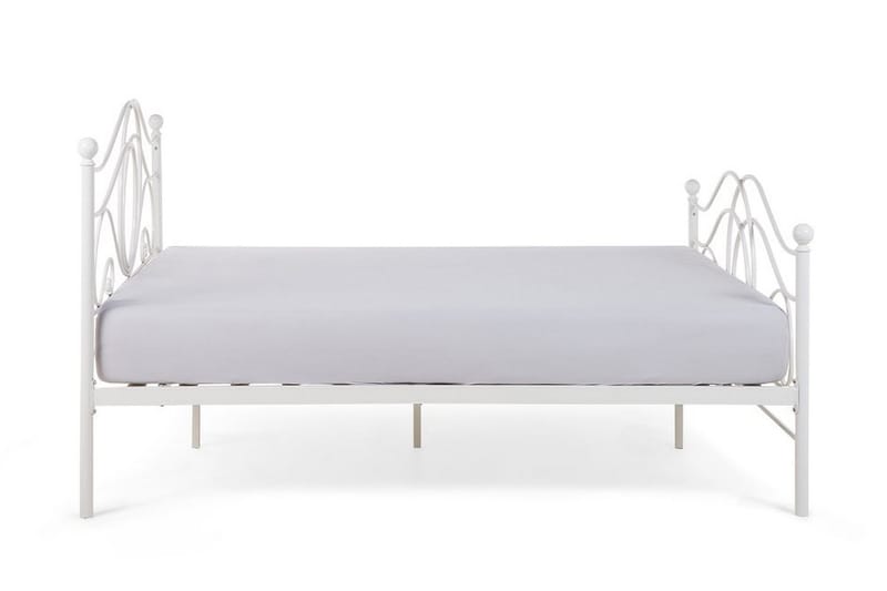 Dobbeltseng Lyra 160 - Hvit - Møbler - Senger - Sengeramme & sengestamme