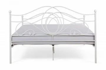 Dobbeltseng Lyra 160 - Hvit - Møbler - Senger - Sengeramme & sengestamme