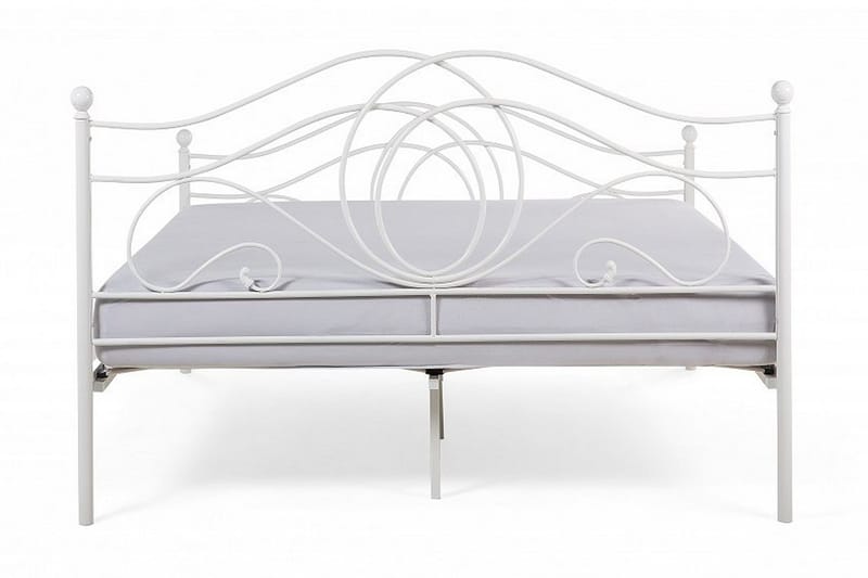 Dobbeltseng Lyra 160 - Hvit - Møbler - Senger - Sengeramme & sengestamme