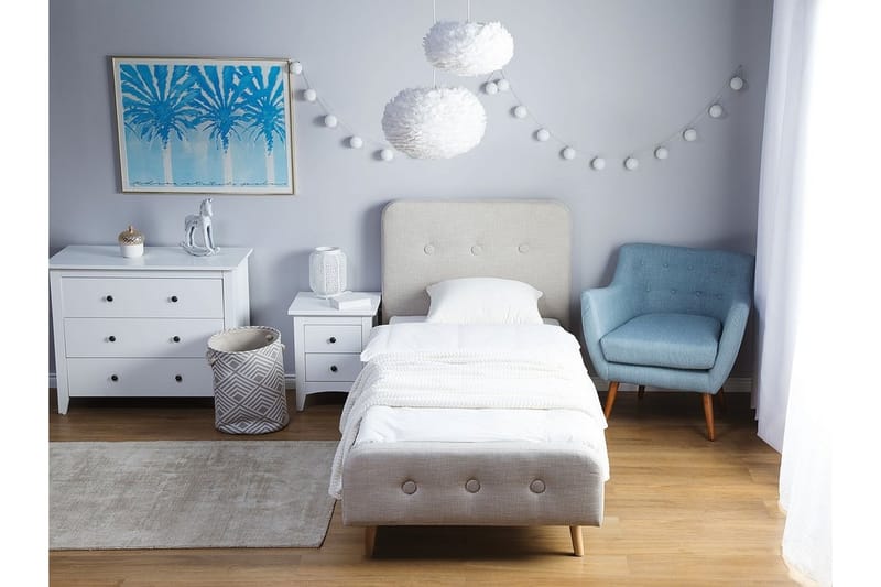 Dobbeltseng Rennes 90 | 200 cm - Beige - Møbler - Senger - Rammeseng