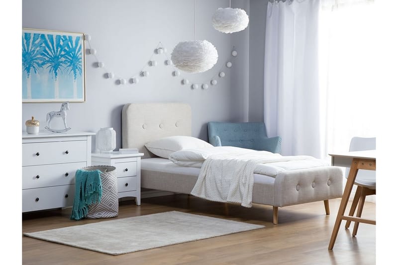 Dobbeltseng Rennes 90 | 200 cm - Beige - Møbler - Senger - Rammeseng
