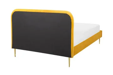 Dobbeltseng Villeuif 140x200 cm - Gul - Møbler - Senger - Sengeramme & sengestamme