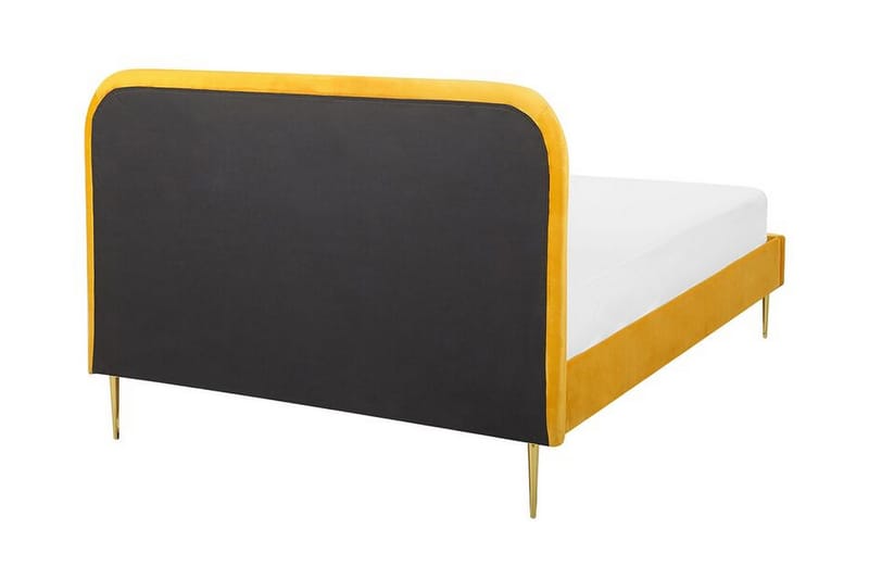 Dobbeltseng Villeuif 140x200 cm - Gul - Møbler - Senger - Sengeramme & sengestamme