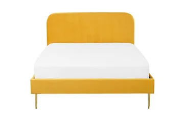 Dobbeltseng Villeuif 140x200 cm - Gul - Møbler - Senger - Sengeramme & sengestamme