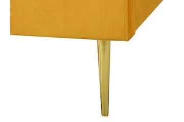 Dobbeltseng Villeuif 140x200 cm - Gul - Møbler - Senger - Sengeramme & sengestamme