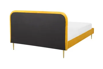 Dobbeltseng Villeuif 160x200 cm - Gul - Møbler - Senger - Sengeramme & sengestamme