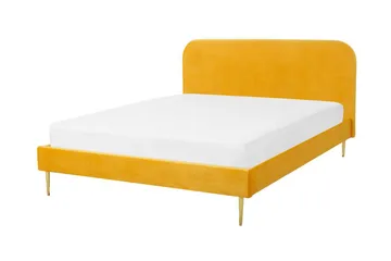Dobbeltseng Villeuif 160x200 cm - Gul - Møbler - Senger - Sengeramme & sengestamme