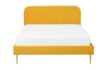 Dobbeltseng Villeuif 160x200 cm - Gul - Møbler - Senger - Sengeramme & sengestamme