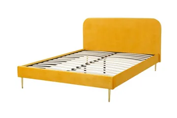Dobbeltseng Villeuif 160x200 cm - Gul - Møbler - Senger - Sengeramme & sengestamme