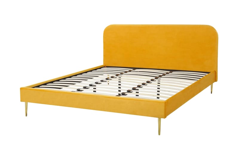Dobbeltseng Villeuif 180x200 cm - Gul - Møbler - Senger - Rammeseng