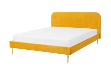 Dobbeltseng Villeuif 180x200 cm - Gul - Møbler - Senger - Sengeramme & sengestamme