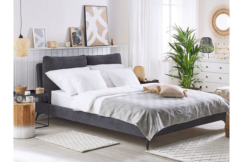 Emelle Rammeseng 180x200cm - Fløyel/Mørkegrå - Møbler - Senger - Rammeseng