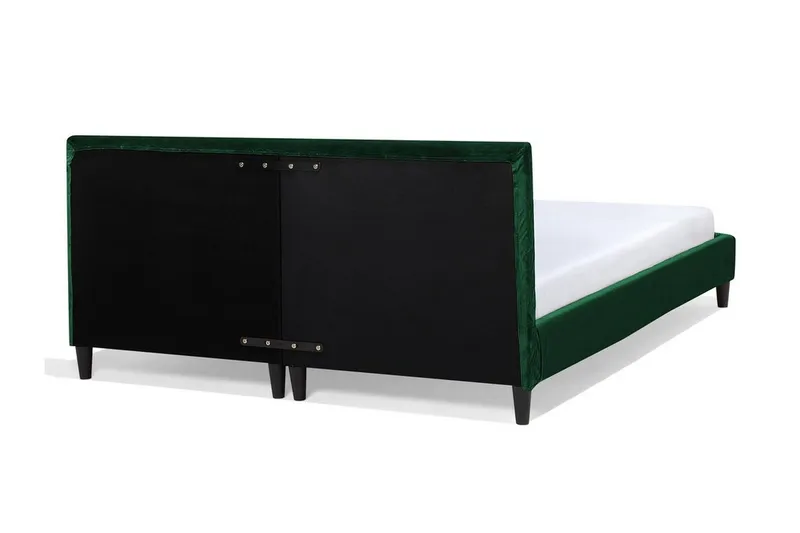 Fitou Sengeramme 180x200 cm i Fløyel med Sengegavl - Grønn - Møbler - Senger - Sengeramme & sengestamme