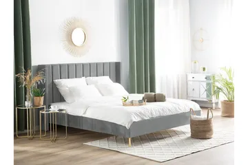 Krukö Dobbeltseng 160x200 cm - Grå - Møbler - Senger - Sengeramme & sengestamme