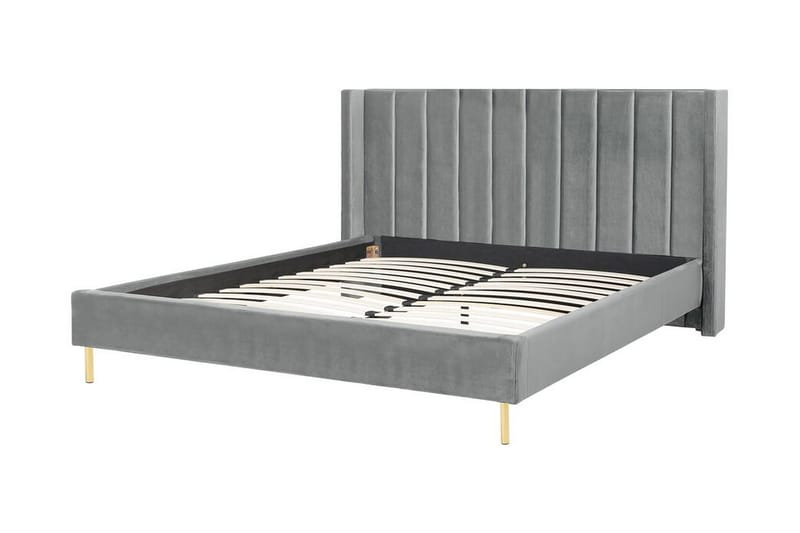 Krukö Dobbeltseng 160x200 cm - Grå - Møbler - Senger - Sengeramme & sengestamme