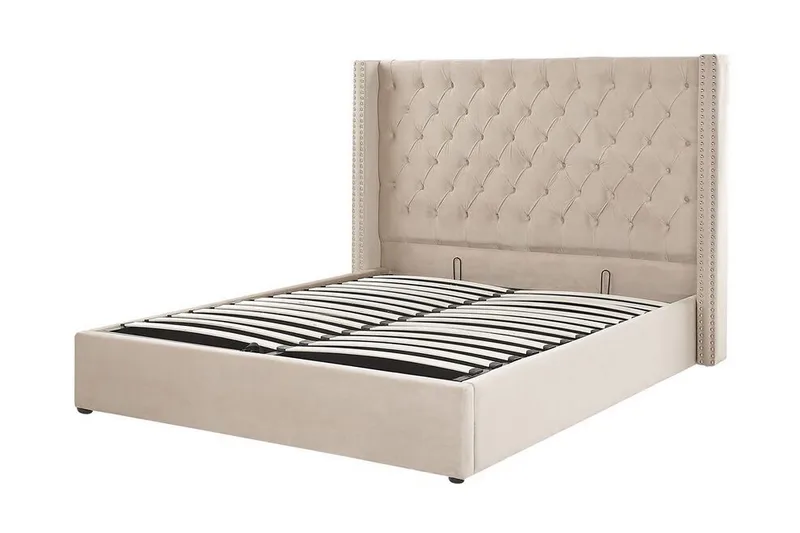 Kymmen Dobbeltseng 160x200 cm - Beige - Møbler - Senger - Rammeseng