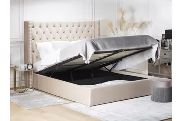 Kymmen Dobbeltseng 160x200 cm - Beige - Møbler - Senger - Rammeseng