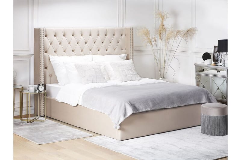 Kymmen Dobbeltseng 160x200 cm - Beige - Møbler - Senger - Rammeseng