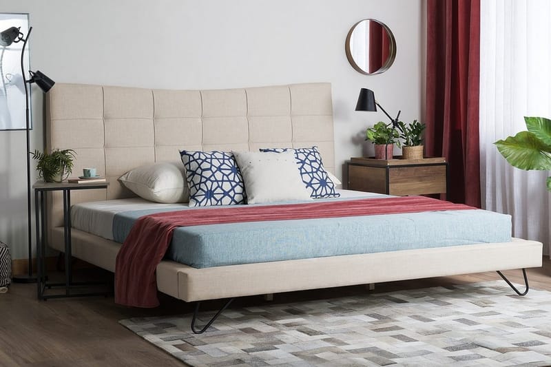 Lannion Dobbeltseng 180 | 200 cm - Beige - Møbler - Senger - Rammeseng