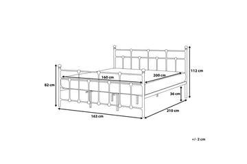 Lyn | Dobbeltseng 160 | 200 cm - Svart - Møbler - Senger - Rammeseng