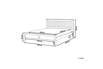 Mayenne Dobbeltseng 160 | 200 cm - Hvit - Møbler - Senger - Rammeseng