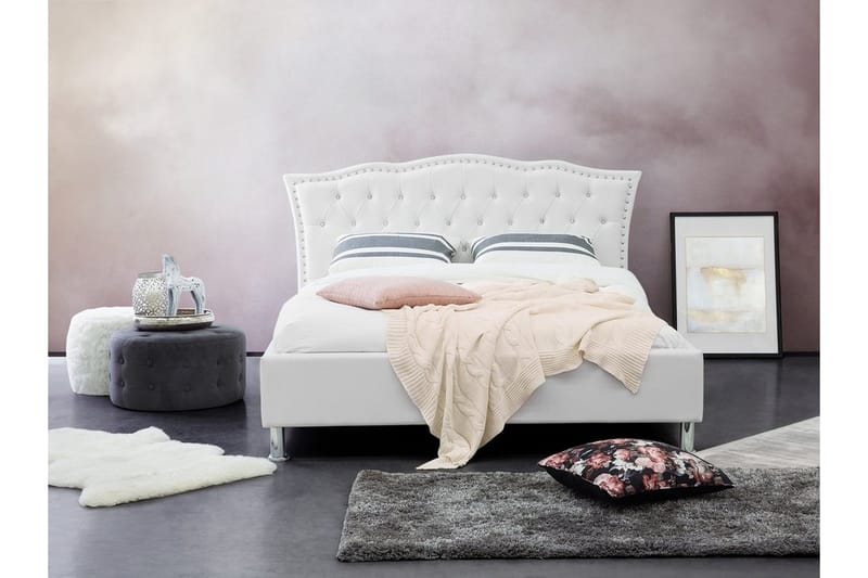 Metz Dobbeltseng 140 | 200 cm - Hvit - Møbler - Senger - Rammeseng