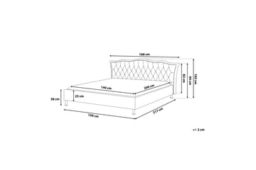 Metz Dobbeltseng 140 | 200 cm - Hvit - Møbler - Senger - Rammeseng
