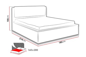Najera Rammeseng 160x200 cm - Tre/Svart - Møbler - Senger - Rammeseng