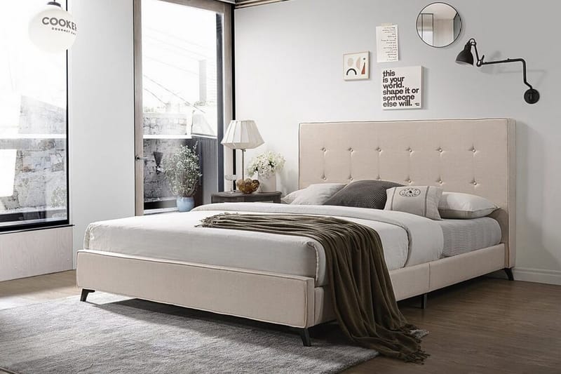 Nattaro Dobbeltseng 160x200 cm - Beige - Møbler - Senger - Rammeseng