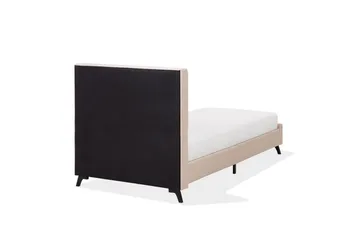 Nattaro Sengeramme 90x200 cm i Stoff med Sengegavl - Beige - Møbler - Senger - Sengeramme & sengestamme