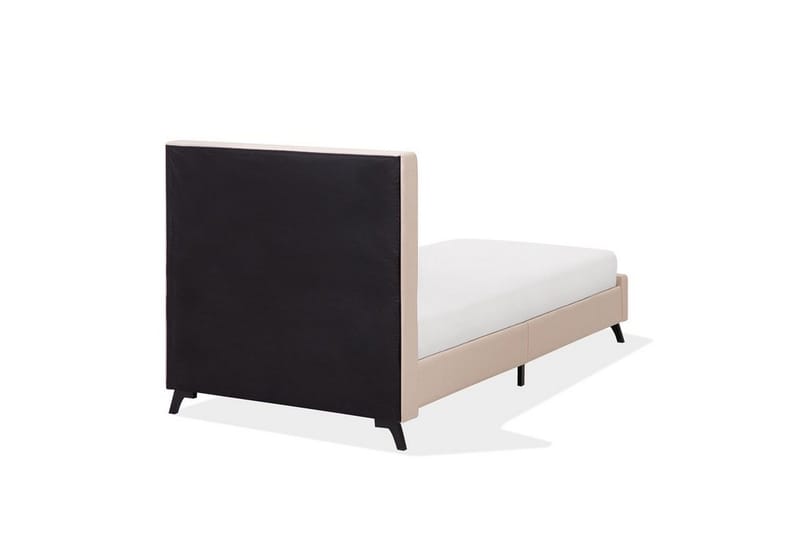Nattaro Sengeramme 90x200 cm i Stoff med Sengegavl - Beige - Møbler - Senger - Sengeramme & sengestamme