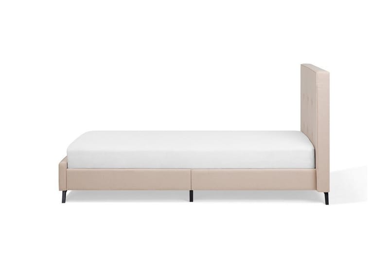 Nattaro Sengeramme 90x200 cm i Stoff med Sengegavl - Beige - Møbler - Senger - Sengeramme & sengestamme