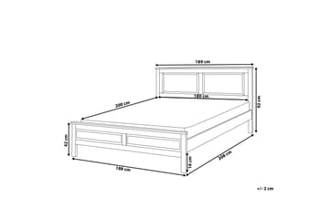 Olivet Dobbeltseng 180 | 200 cm - Hvit - Møbler - Senger - Rammeseng
