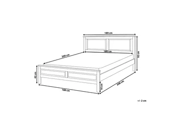 Olivet Dobbeltseng 180 | 200 cm - Hvit - Møbler - Senger - Sengeramme & sengestamme