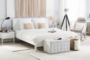 Olivet Dobbeltseng 180 | 200 cm - Hvit - Møbler - Senger - Rammeseng