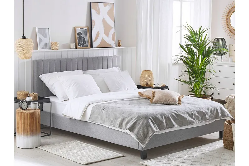 Poitiers Rammeseng 180x200cm - Lysegrå - Møbler - Senger - Sengeramme & sengestamme