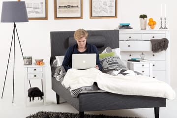 Prime Rammeseng 120x200 Ancona - Grå - Møbler - Senger - Enkeltsenger