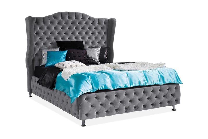 Rammeseng Baron 222x167x162 cm - Blå - Møbler - Senger - Rammeseng