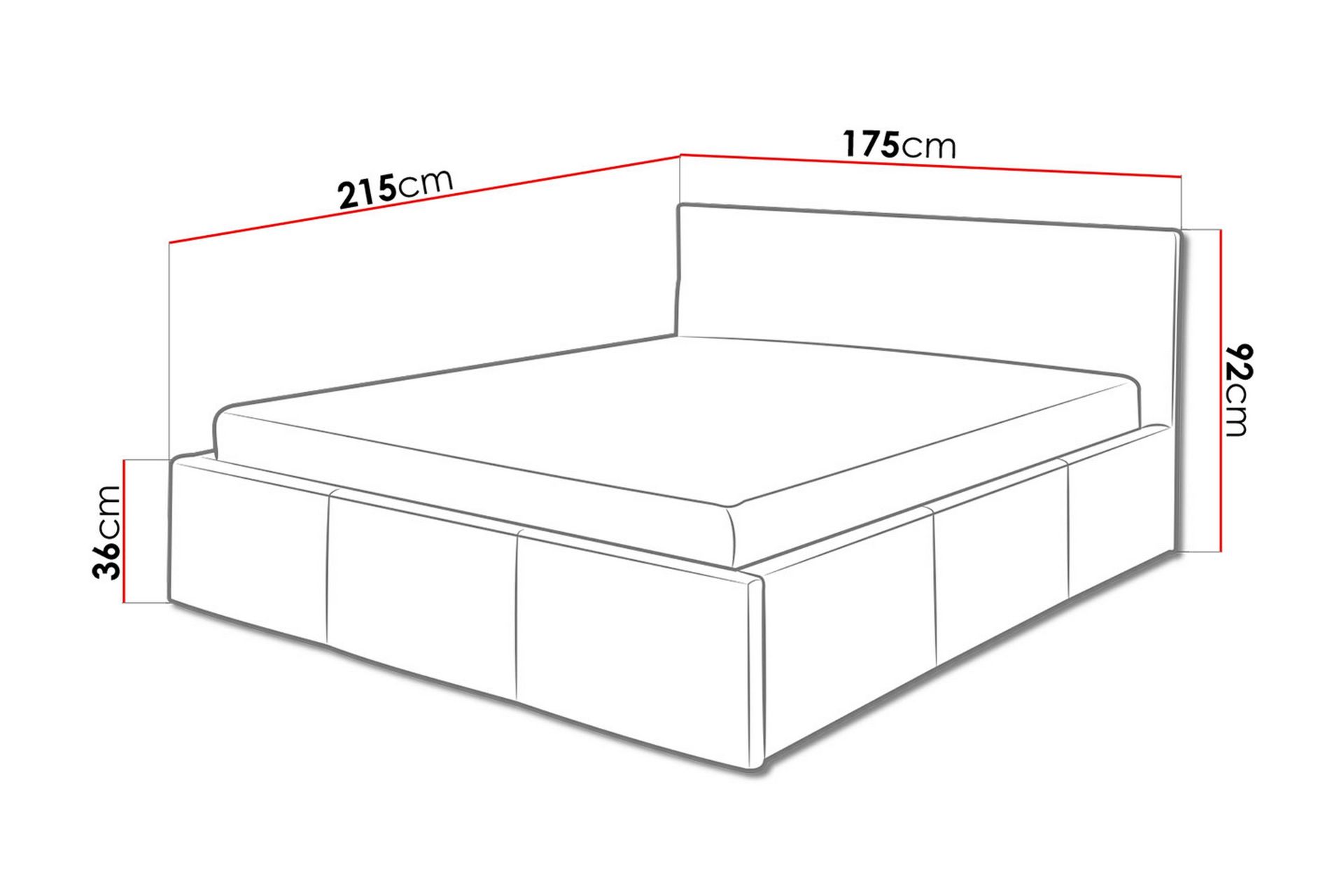 Rammeseng Frick - Hvit - Møbler - Senger - Rammeseng