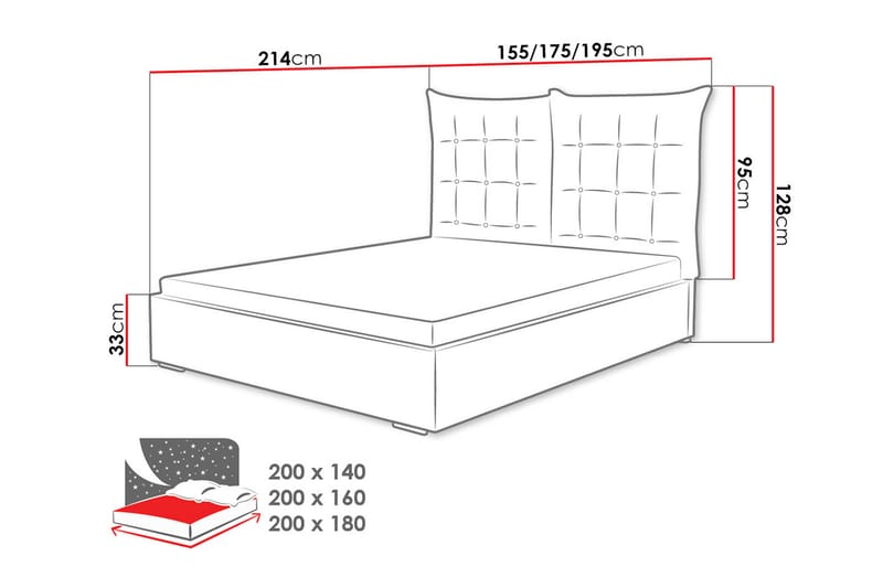 Rammeseng Szymon 214x155x128 cm - Rammeseng