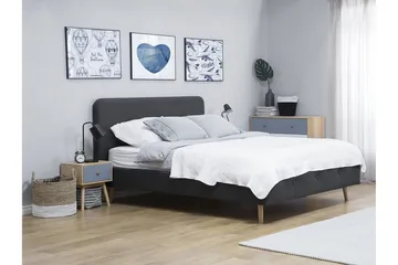 Rennes Dobbeltseng 140 | 200 cm - Grå - Møbler - Senger - Sengeramme & sengestamme