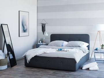 Rennes Dobbeltseng 140 | 200 cm - Grå - Møbler - Senger - Rammeseng