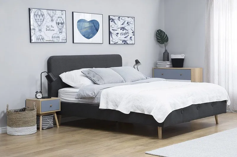 Rennes Dobbeltseng 140 | 200 cm - Grå - Møbler - Senger - Sengeramme & sengestamme