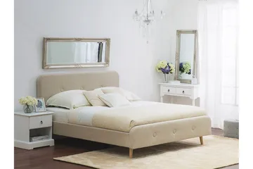 Rennes Dobbeltseng 180 | 200 cm - Beige - Møbler - Senger - Sengeramme & sengestamme