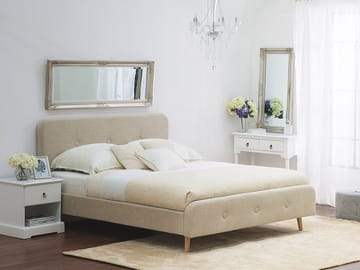 Rennes Dobbeltseng 180 | 200 cm - Beige - Møbler - Senger - Rammeseng