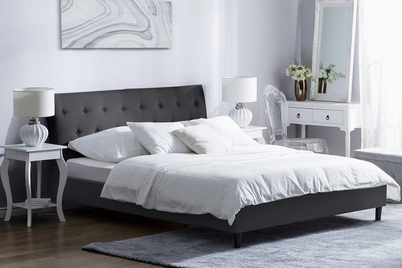 Saverne Dobbeltseng 180 | 200 cm - Grå - Møbler - Senger - Rammeseng