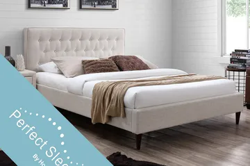 Seng EMILIA med Madrass HARMONY TOP 160x200cm - Møbler - Senger - Rammeseng